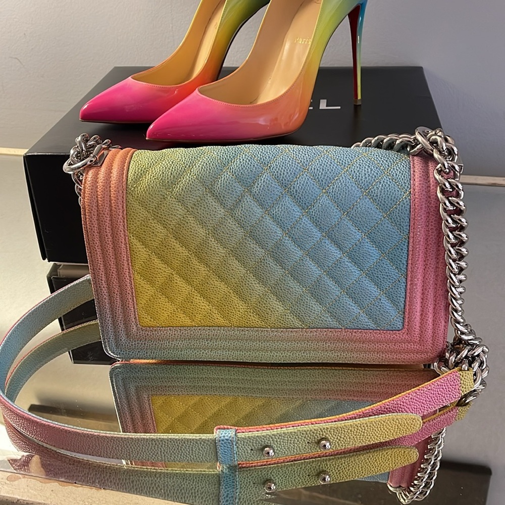 Chanel Medium 2017 Rainbow Boy Bag Perfect Colors! 🌈 - Picture 7 of 16
